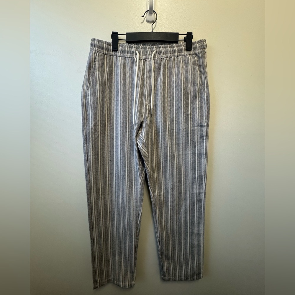 Gray Striped Pants